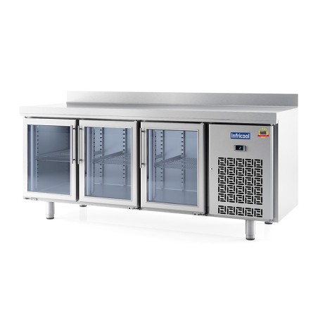 mesa refrigerada puertas cristal