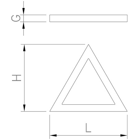 triángulo fibra blanca